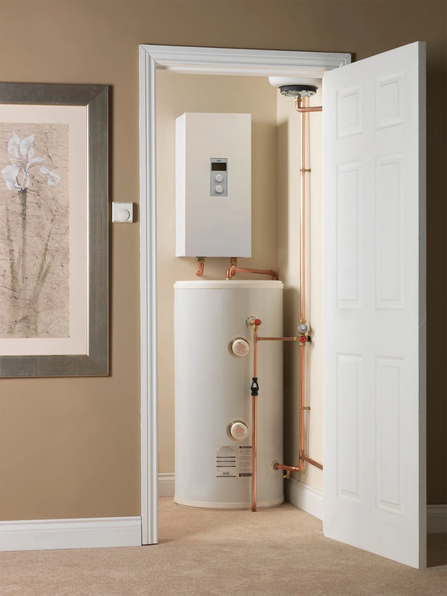 EHC 8kW Comet PV Electric Boiler & 120L Direct Cylinder
