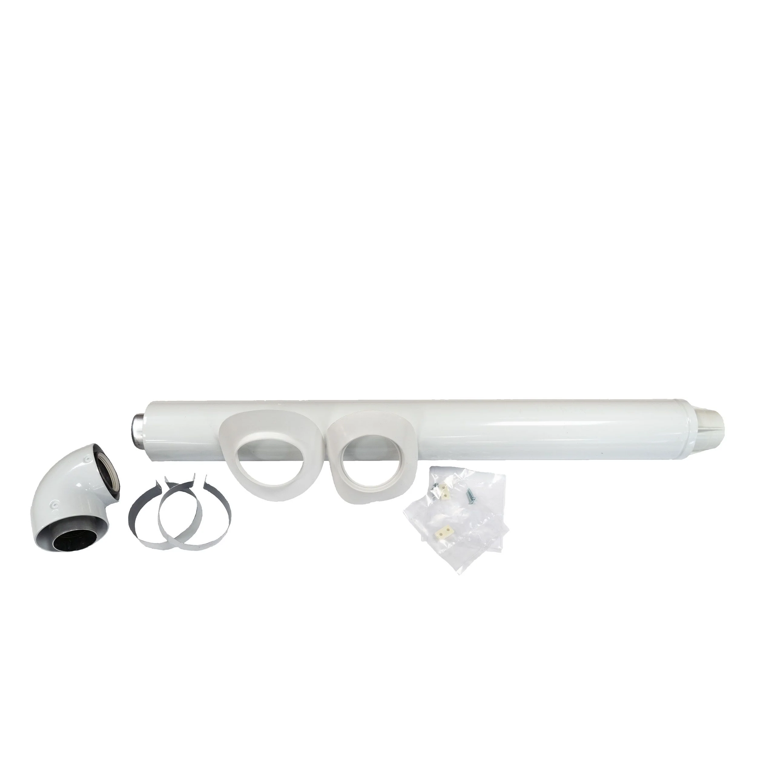 Ariston Horizontal Flue Kit 60/100 SE 3319648 — Next Evo X Standard Coaxial Through-Wall Flue Stainless Steel 800mm