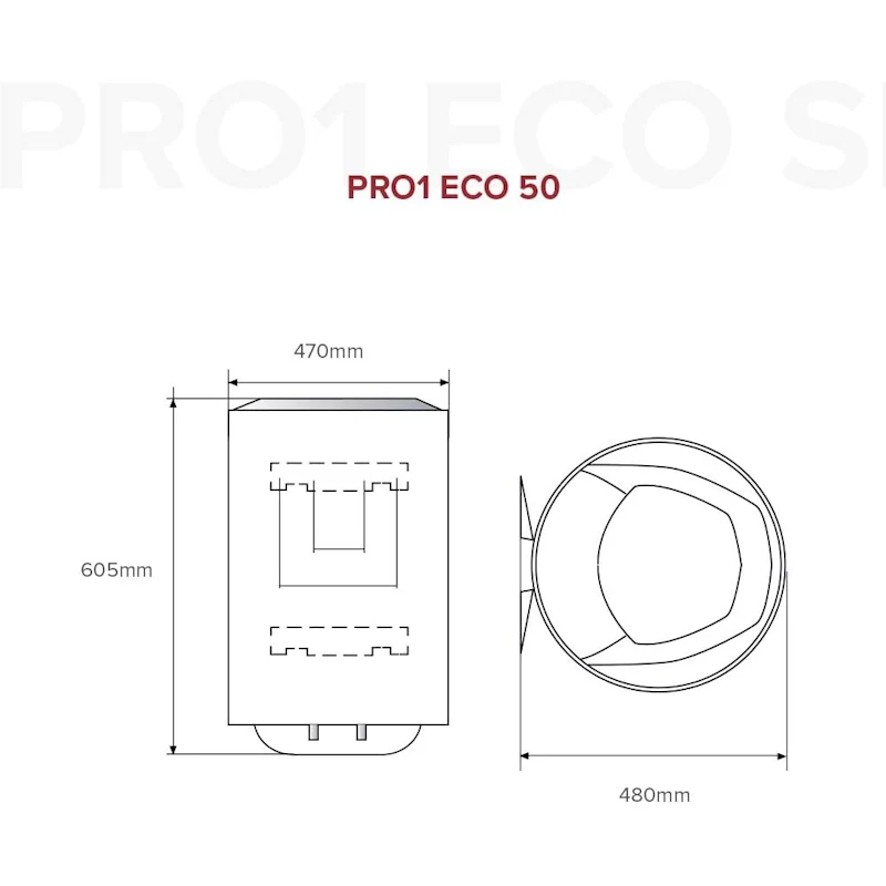 Ariston Pro1 Eco 50L Unvented Electric Storage Water Heater with Unvented Kit — 3kW ErP B - Image 5