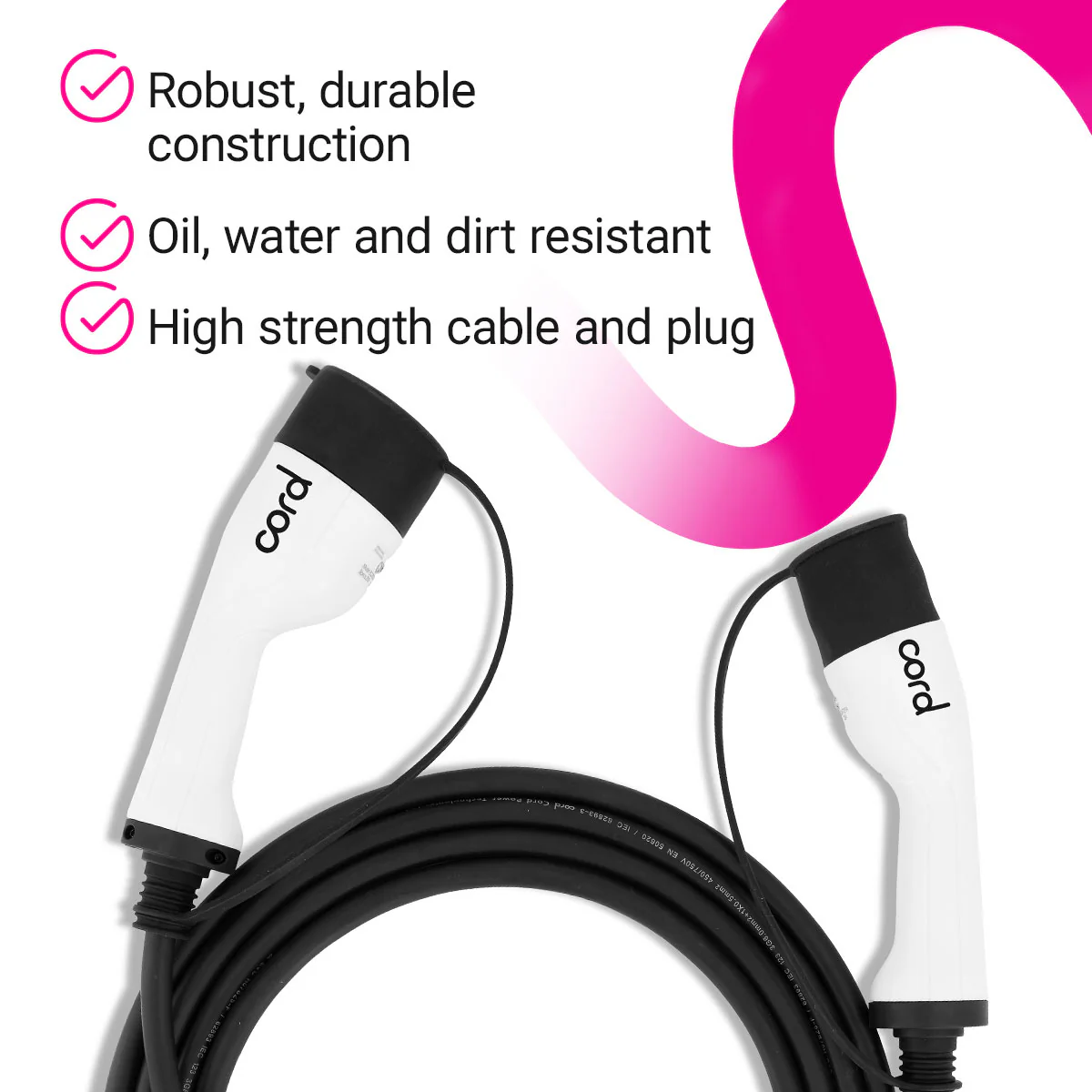 Cord EV Charging Cables - Single and Three Phase 7kW-22kW - Image 3