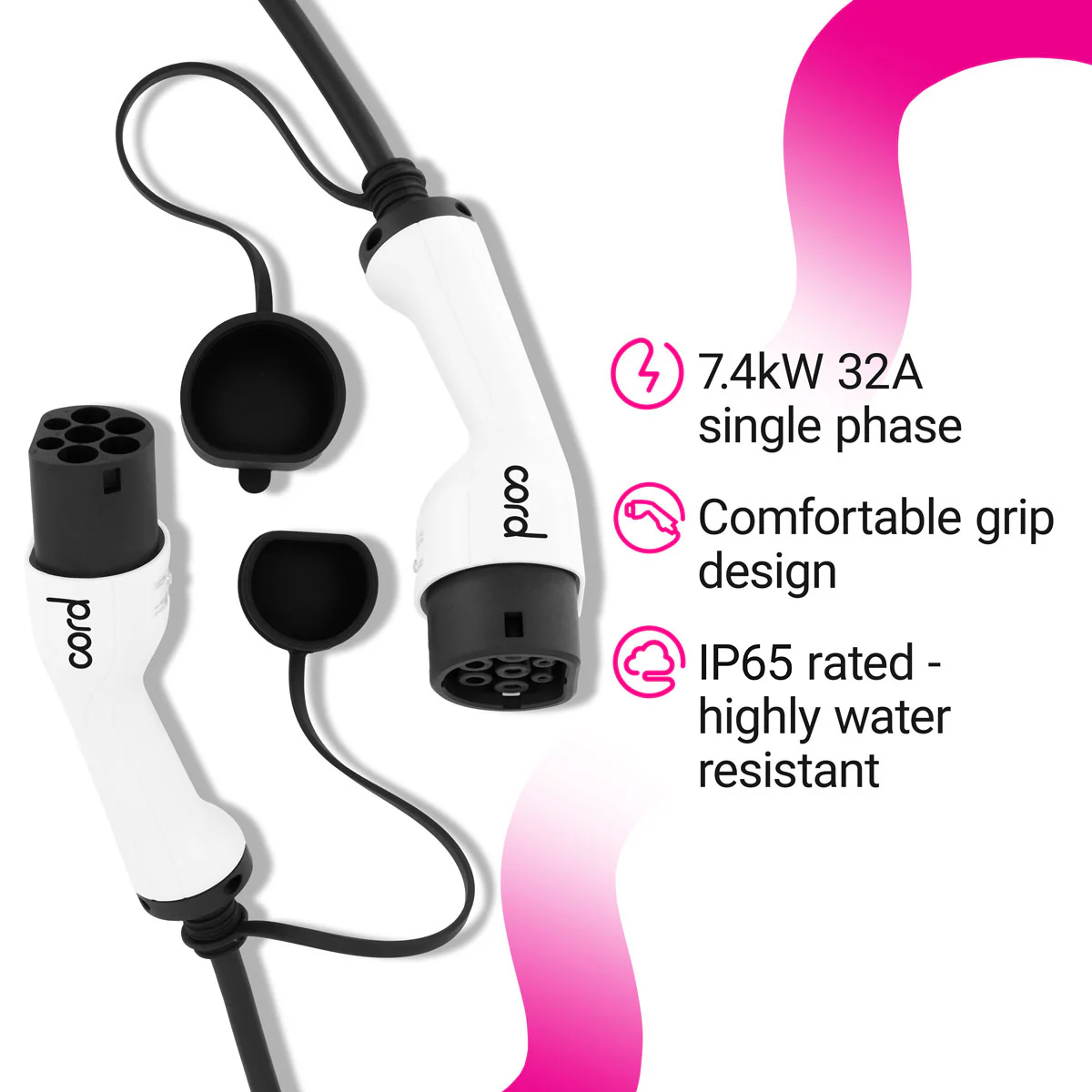 Cord EV Charging Cables - Single and Three Phase 7kW-22kW - Image 4