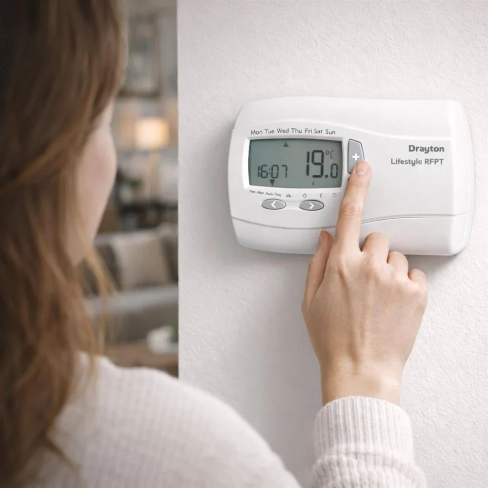 Drayton Lifestyle RFPT Wireless Programmable Room Thermostat | 7-Day | SCR Receiver Included | THD22120 - Image 3