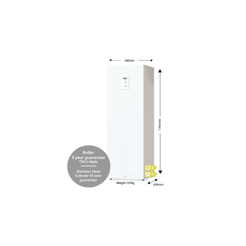 EHC Comet Electric Combi Boiler 12KW/140L - Floor Standing - Image 4