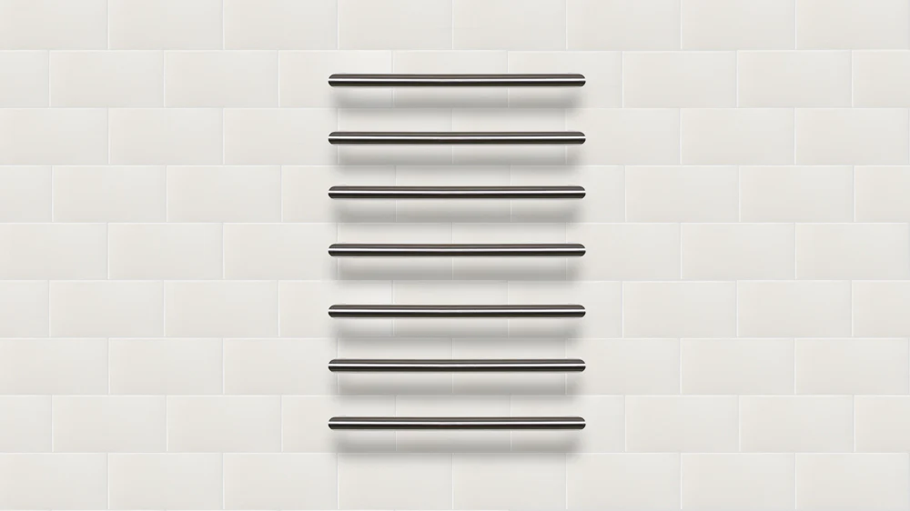 Electric Towel Bars 12V Double Round 450mm Various Finishes - Image 3