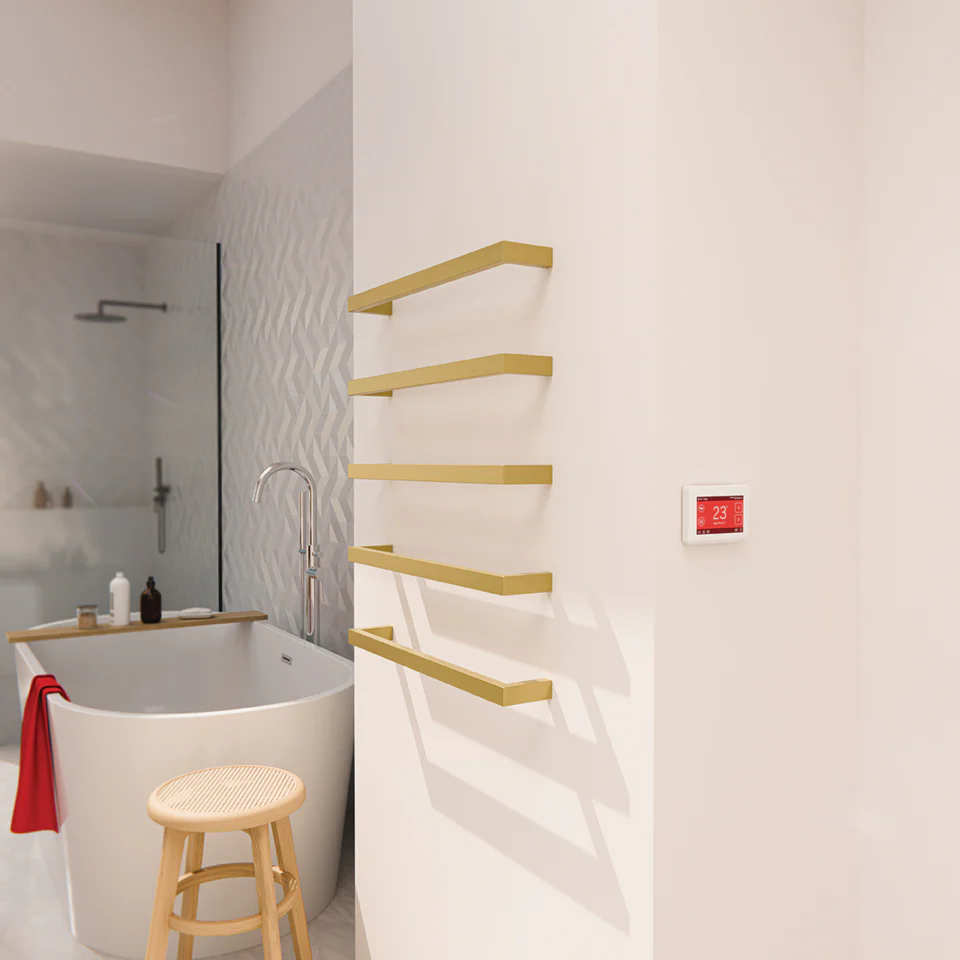 ThermoSphere 12V Double Square Electric Heated Towel Bar 450mm – 25W, 6 Finishes, 5-Year Warranty - Image 3