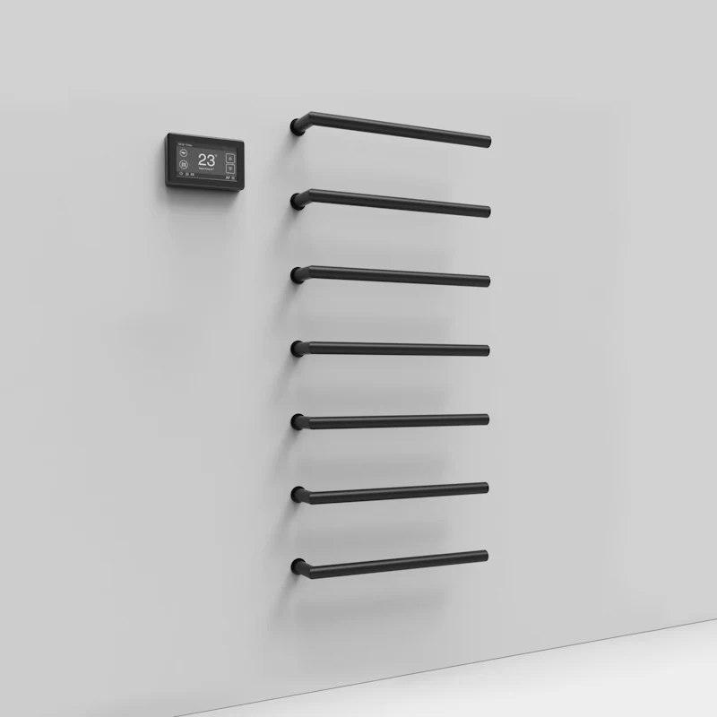 ThermoSphere 12V Single Round Electric Heated Towel Bar 500mm – 25W, 6 Finishes