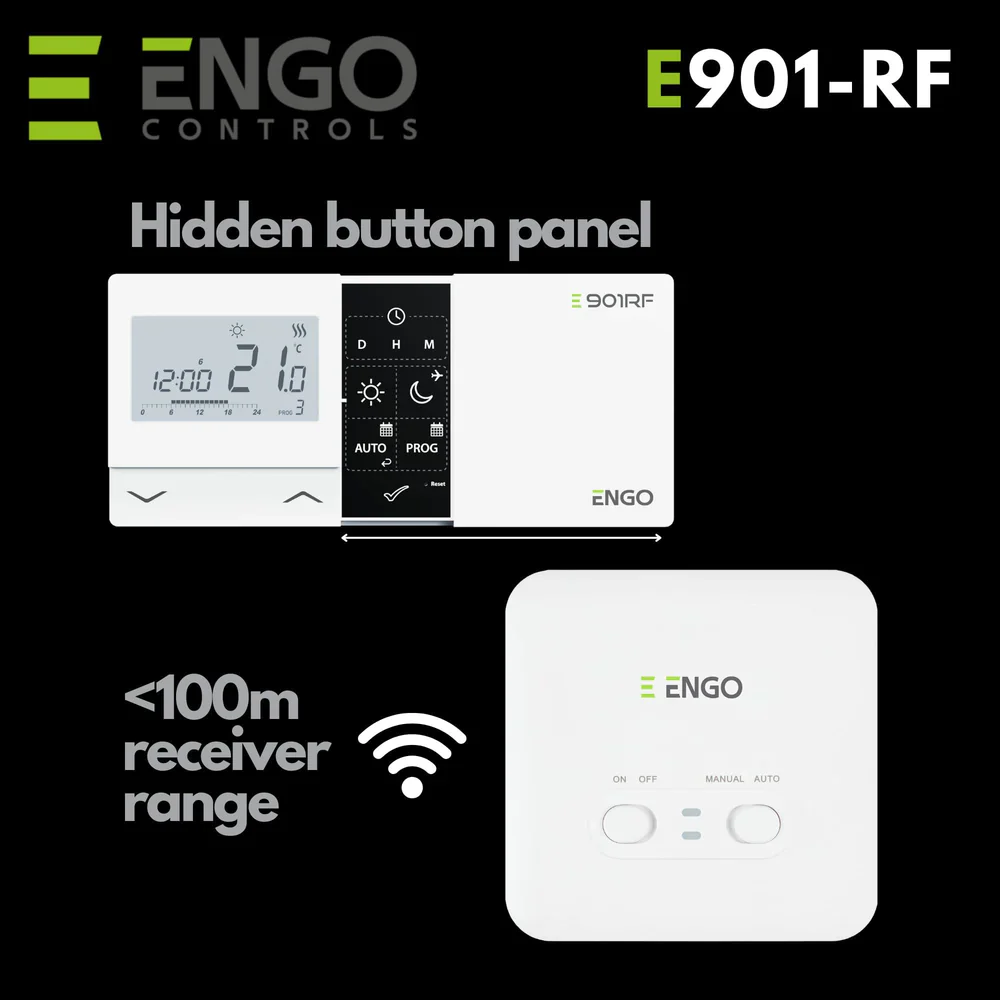 ENGO E901-RF-UK Programmable Wireless Thermostat – 7-Day, 868MHz, Boiler Plus Compliant | Gas, Oil & Heat Pump - Image 4
