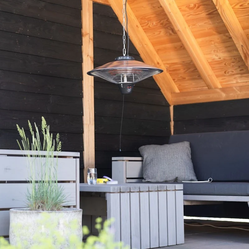 Eurom Hanging Carbon Infrared Patio Heater 2100W with Pull Cord Control