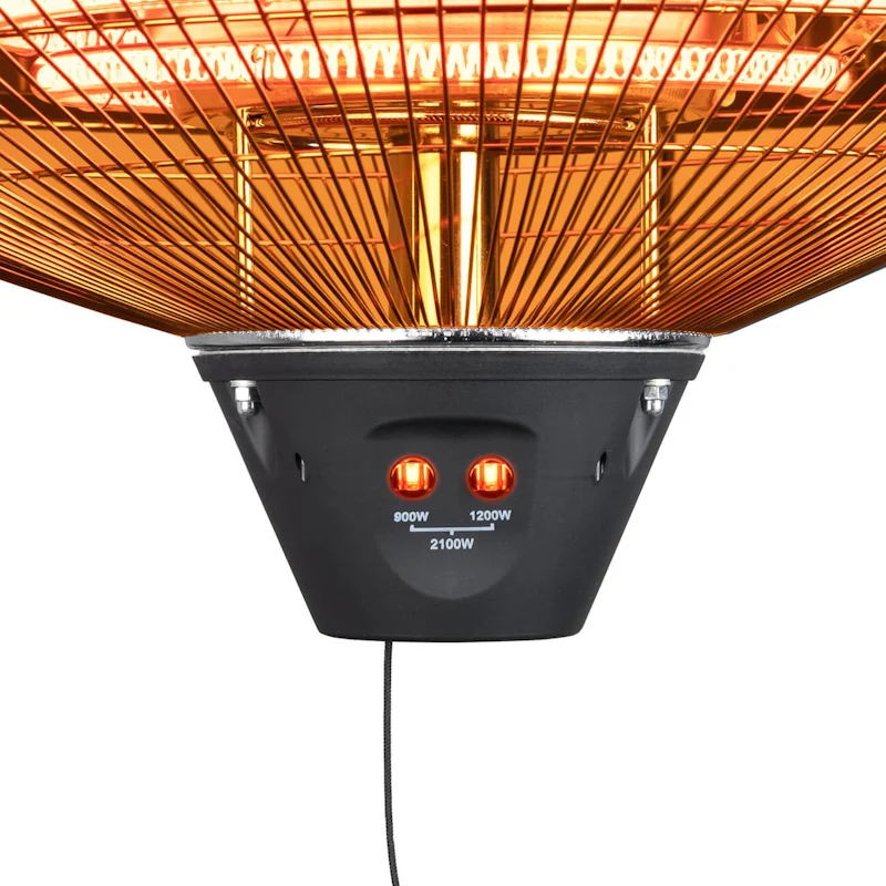 Eurom Hanging Carbon Infrared Patio Heater 2100W with Pull Cord Control - Image 2