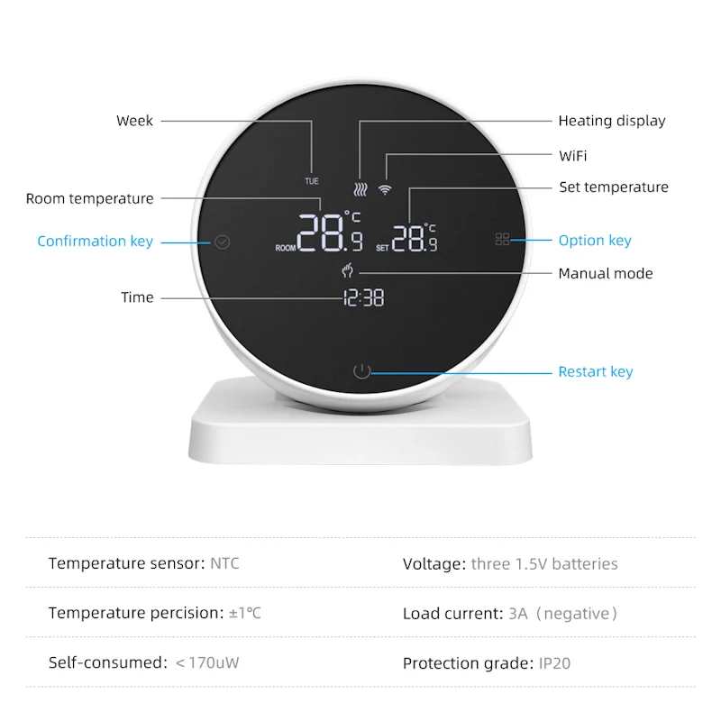 FIA WiFi Thermostat for Clay Core Electric Radiator - Image 3