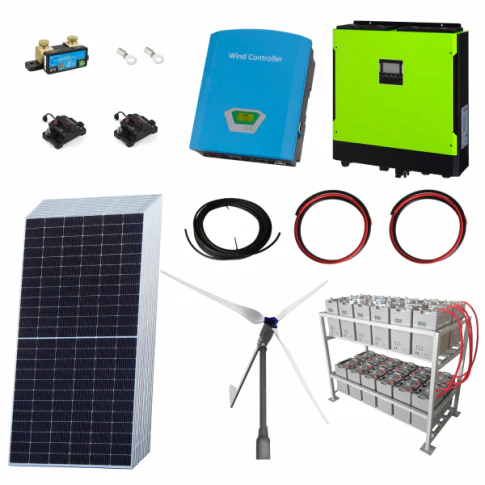 Grid (1kW to 3kW) Tie Wind Power Kit & Solar Hybrid Power Kits & 24kWh Battery Bank - Image 3