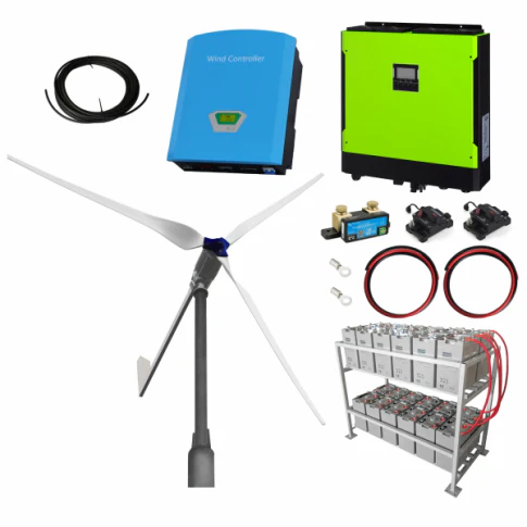 Grid-Tie Wind Turbine Kits with 5.5kW Hybrid Inverter & 24kWh Battery Bank - Image 3