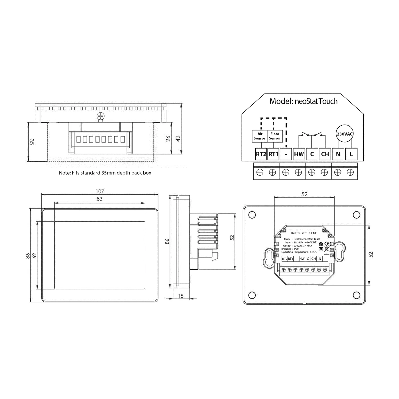 Heatmiser neoStat Touch White - Image 4