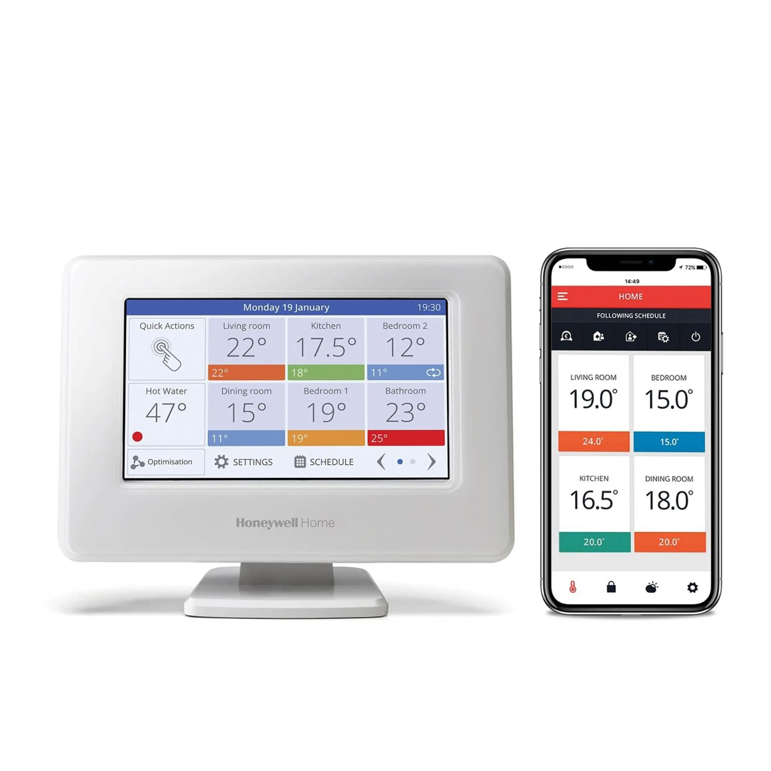 Honeywell Home Evohome Wi-Fi Connected Thermostat Pack | ATP921R3100 Multi-Zone Smart Controller - Image 5