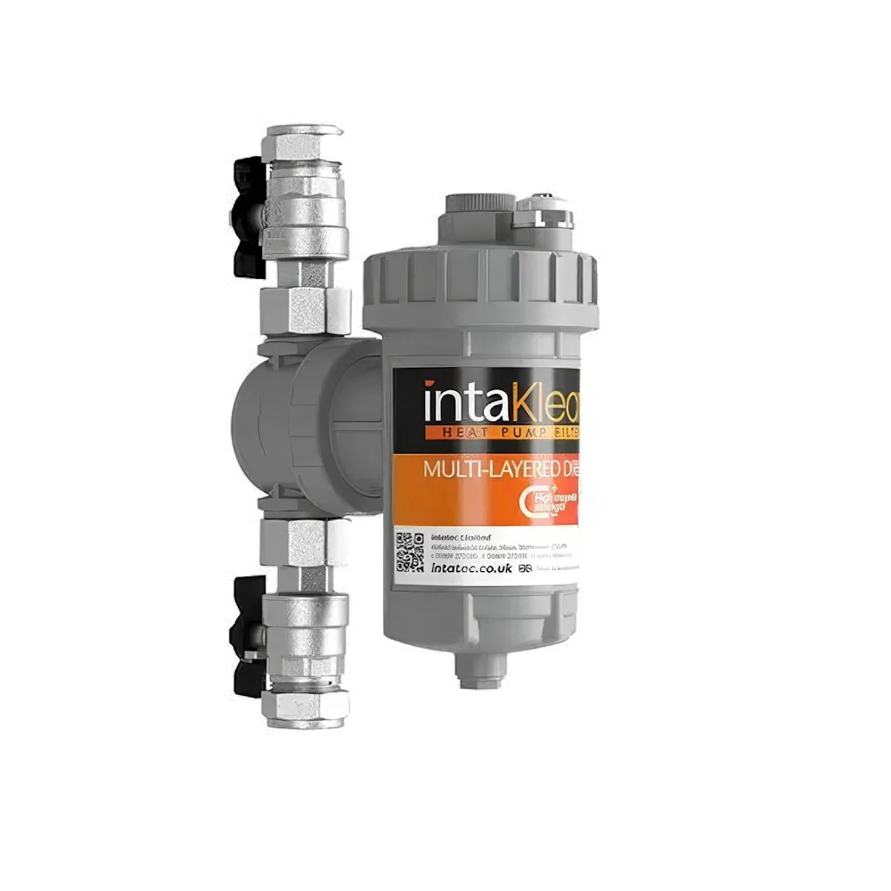 IntaKlean HP Magnetic Filter Heat Pump 28mm Full Bore Isolation Valves — IKHPMF28 — Intatec Triple-Action Air Source Heat Pump Filter