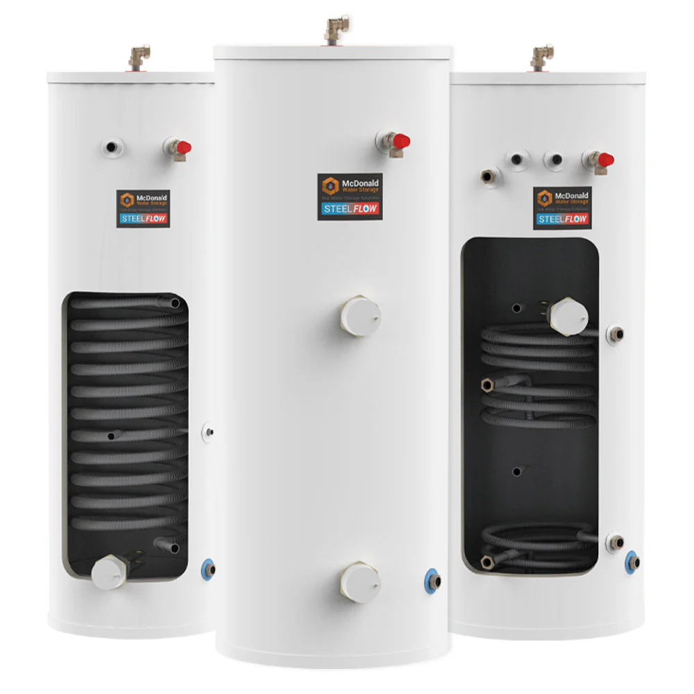 McDonald 300 Litre Heat Pump STEELflow Pre-Plumbed Cylinder - Image 3