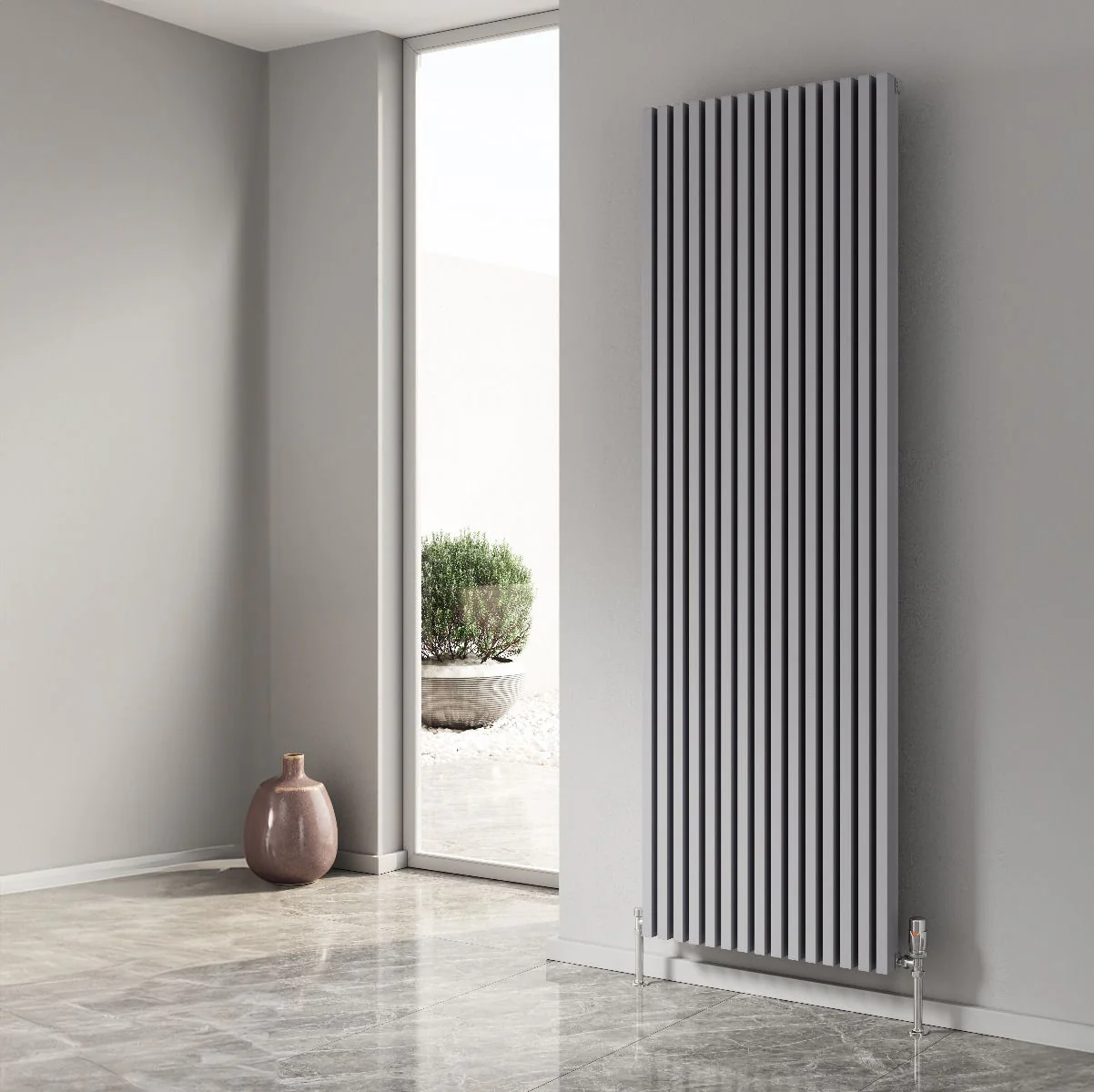 Reina Albano A-ABN18050S Silver Vertical Radiator 510mm x 1800mm