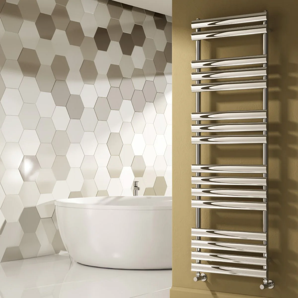 Reina Arbori RND-ARB151C Chrome Towel Rail 500mm x 1510mm
