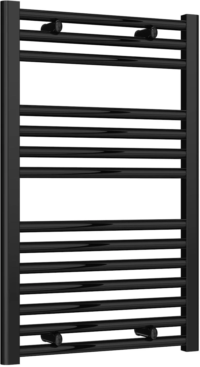 Reina Diva AG50800BF Black Flat Towel Rail 500mm x 800mm - Image 2