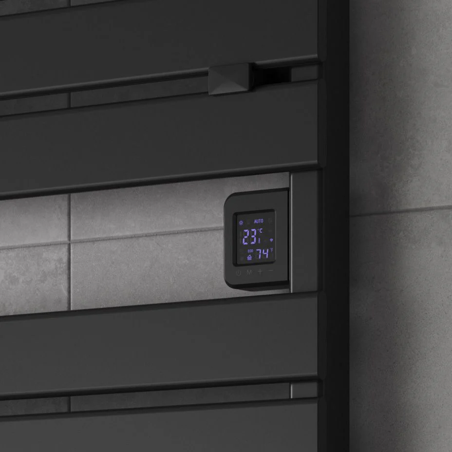 Reina Gia DE-GIA0785K Dry Electric Black Towel Radiator 550mm x 780mm - Image 4