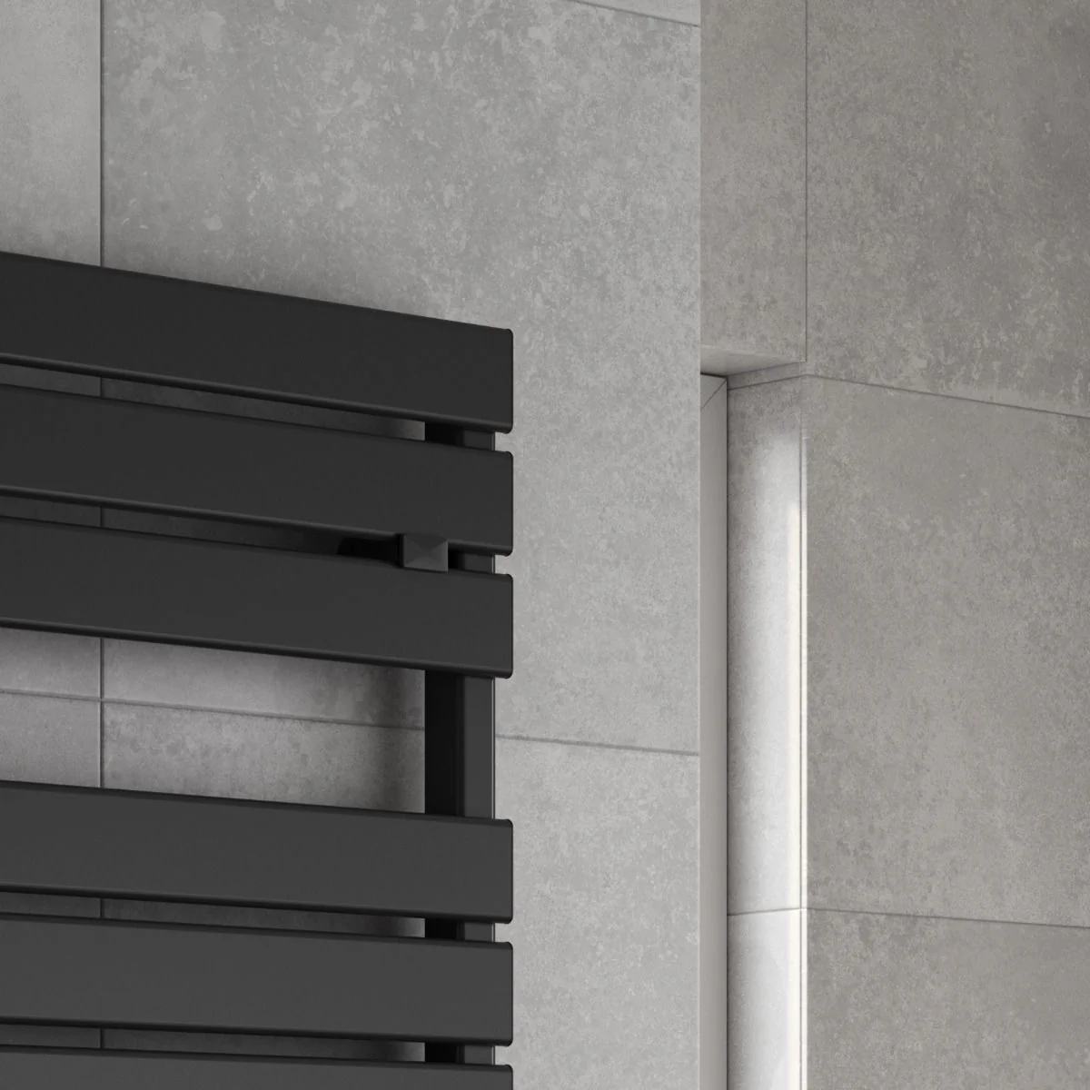 Reina Gia DE-GIA0785K Dry Electric Black Towel Radiator 550mm x 780mm - Image 2