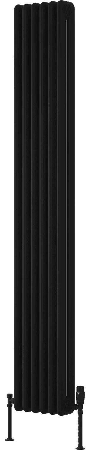 Reina Hedingham RND-HDM18028B Black Vertical Steel Radiator 285mm x 1800mm - Image 4