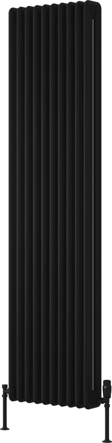 Reina Hedingham RND-HDM18046B Black Vertical Steel Radiator 465mm x 1800mm - Image 4