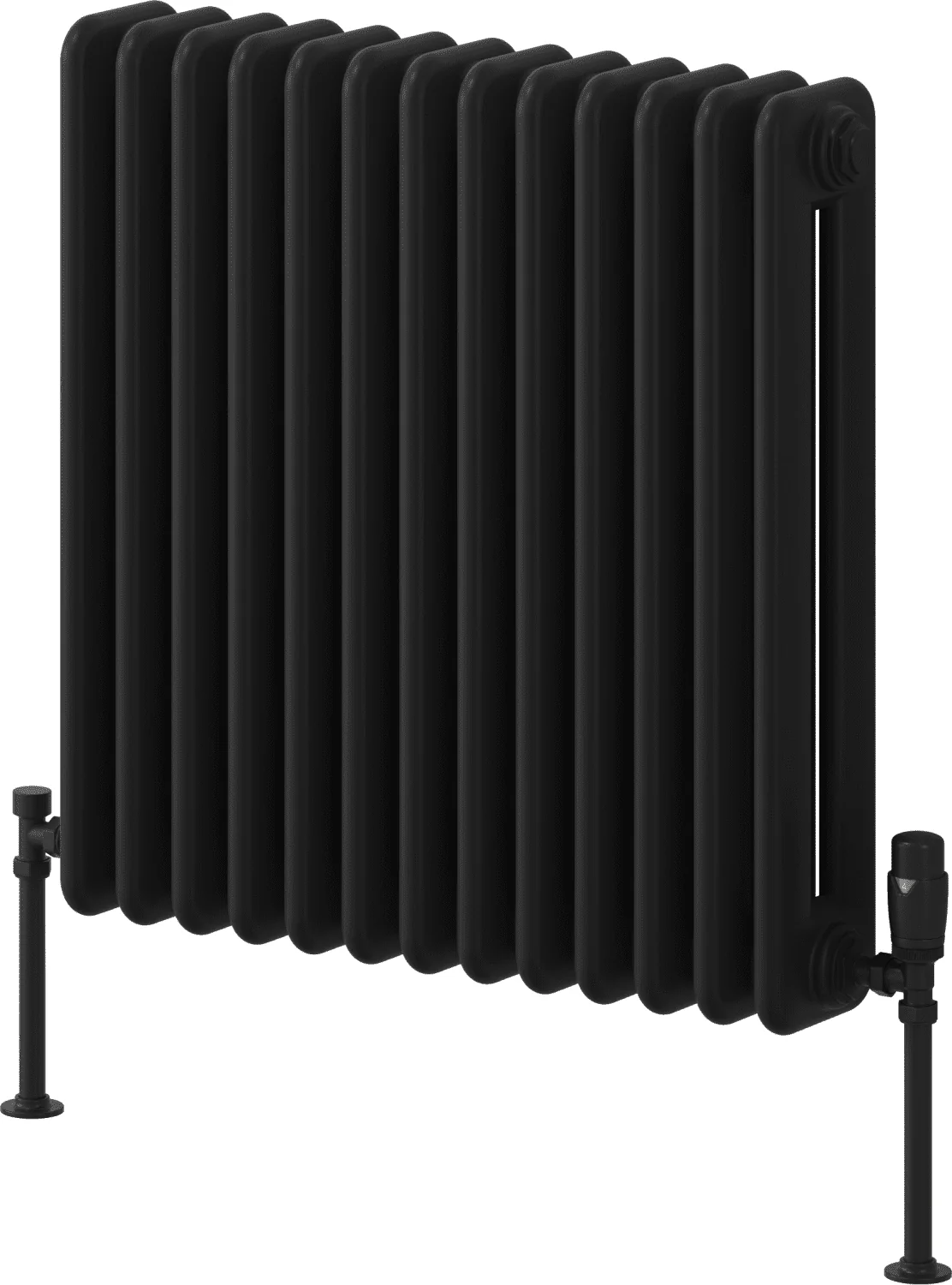 Reina Hedingham RND-HDM6060B Black Horizontal Steel Radiator 600mm x 600mm - Image 2