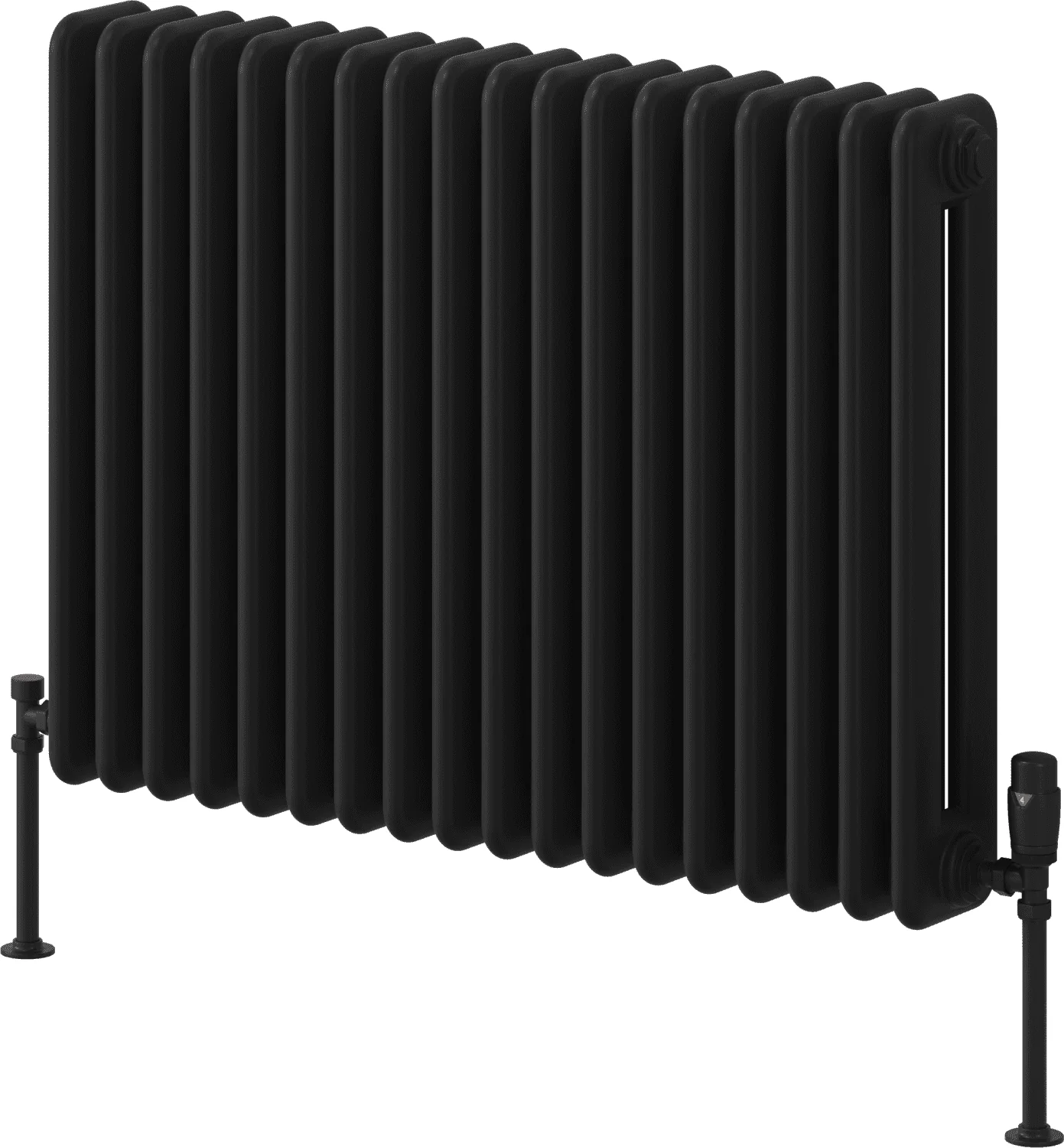 Reina Hedingham RND-HDM6082B Black Horizontal Steel Radiator 820mm x 600mm - Image 2