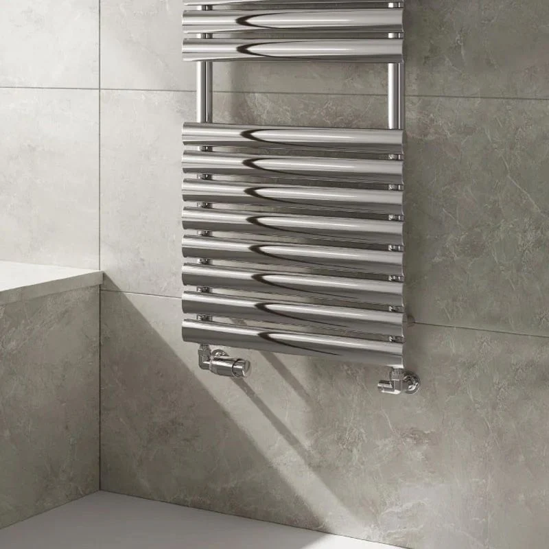 Reina Helin Polished Stainless Steel Designer Towel Radiator – 500mm x 1535mm - Image 2