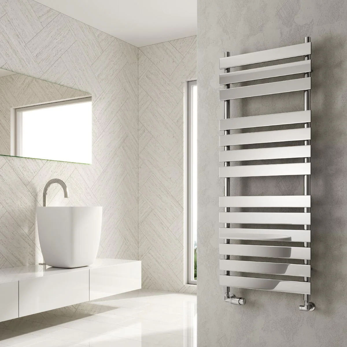 Reina Trento RND-TRT5130 Chrome Towel Rail 500mm x 1300mm