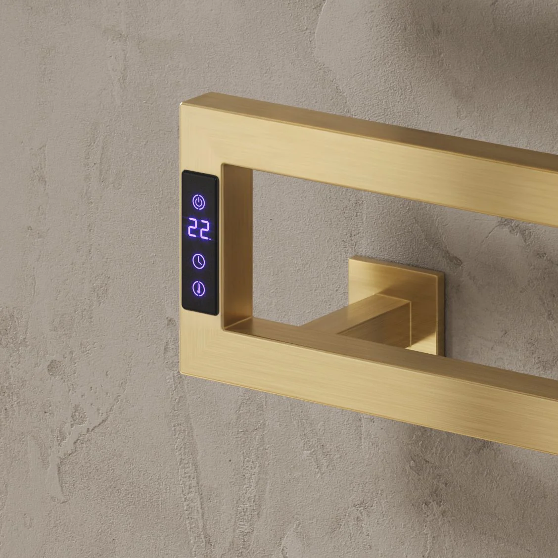 Reina Vispa EVSPB Brushed Brass Electric Towel Rail - Image 3