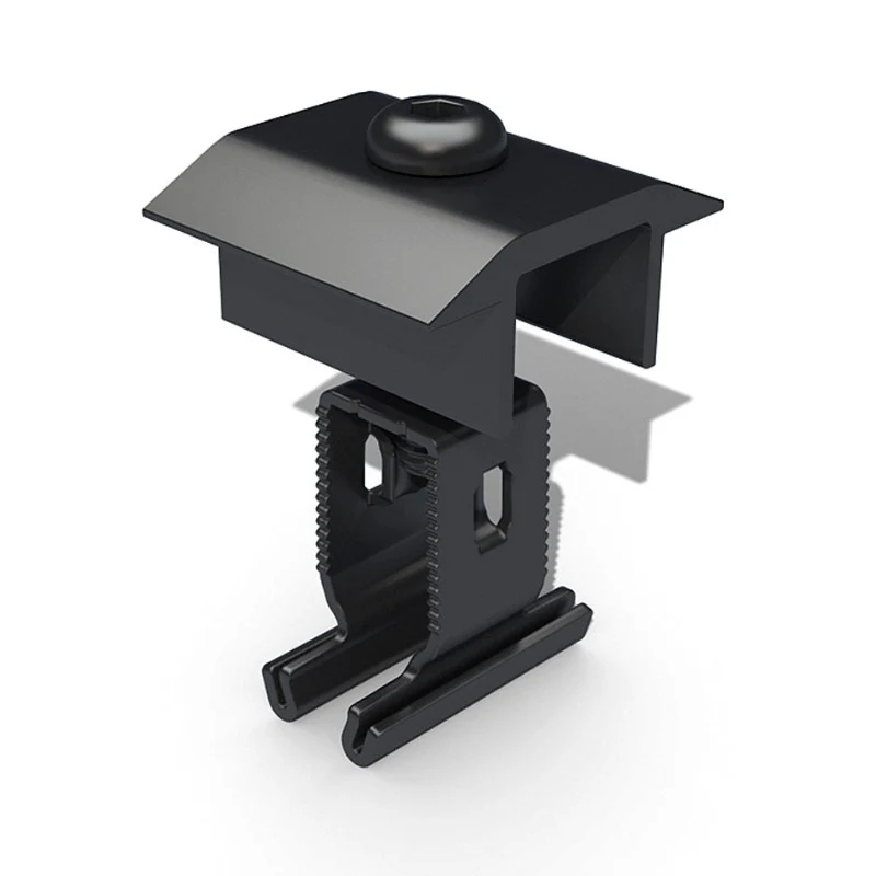 Renusol Middle Clamp+ 30 - 50mm Black and Silver - Image 2