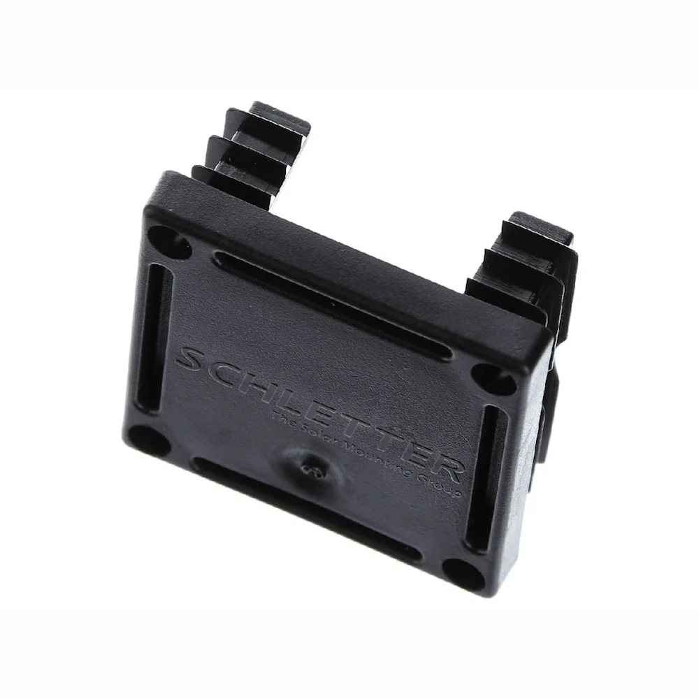 Schletter Plastic Rail End Cap Solo Profi05 Grey and Black