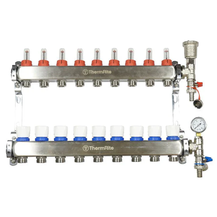 Stainless Steel Underfloor Heating Manifold 2 to 12 Port Options - Image 11