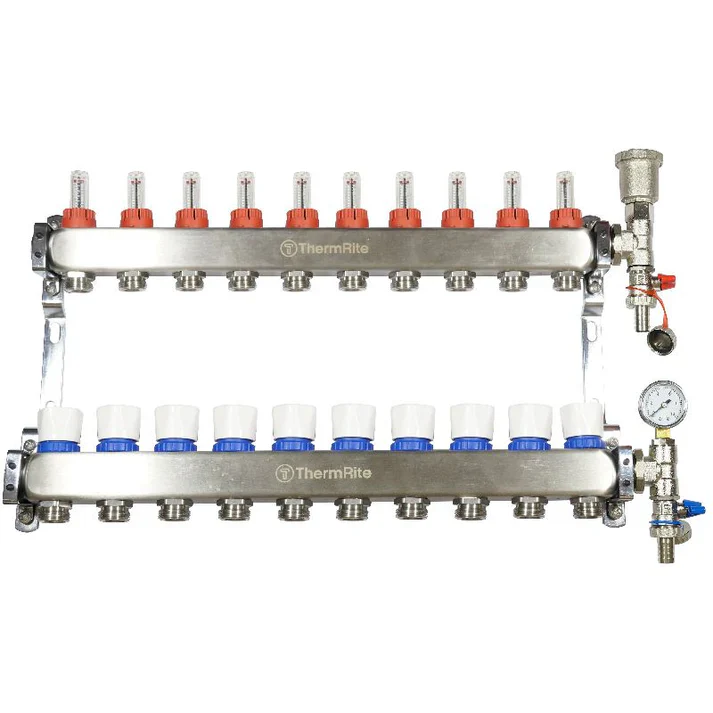 Stainless Steel Underfloor Heating Manifold 2 to 12 Port Options - Image 12