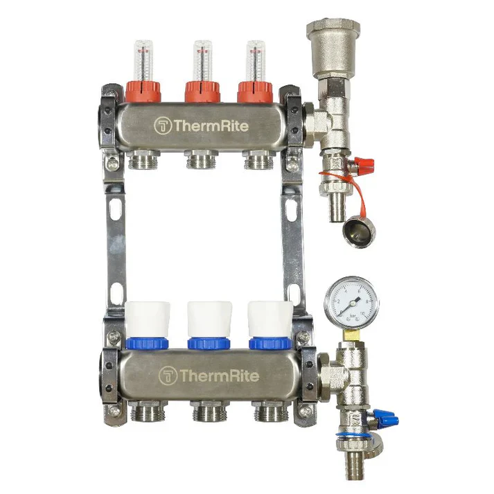 Stainless Steel Underfloor Heating Manifold 2 to 12 Port Options - Image 5