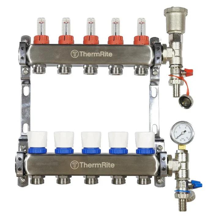 Stainless Steel Underfloor Heating Manifold 2 to 12 Port Options - Image 7