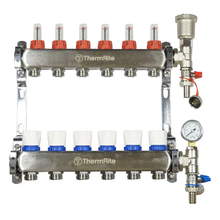 Stainless Steel Underfloor Heating Manifold 2 to 12 Port Options - Image 8