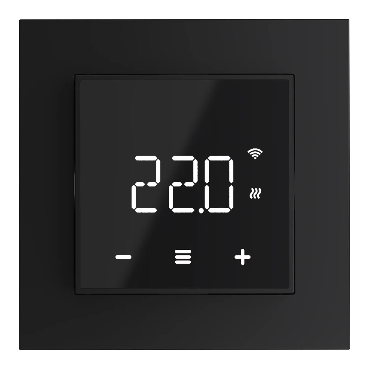 ThermoSphere T-MO Electric Heating Thermostat – Black, Wi-Fi, BLE, 16A, ZeroX, 5-Year Warranty