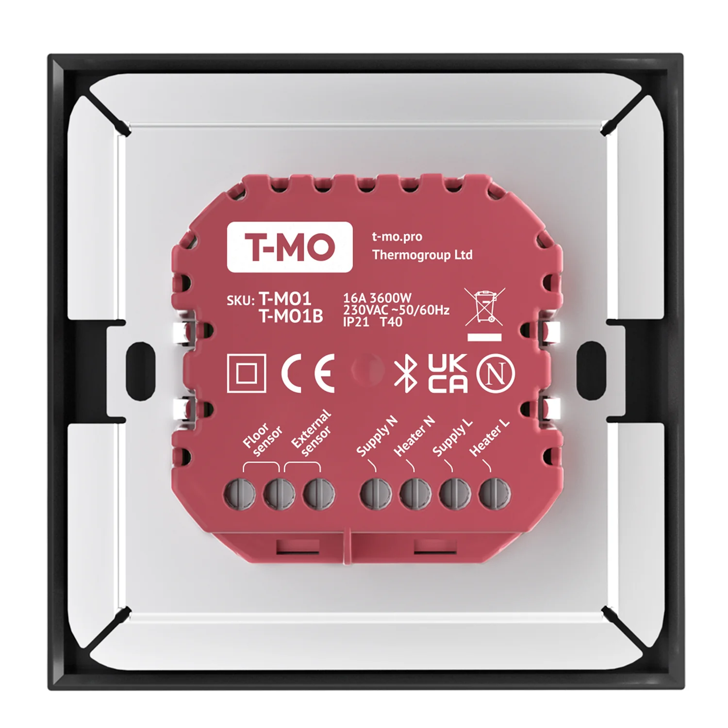 ThermoSphere T-MO Electric Heating Thermostat – Black, Wi-Fi, BLE, 16A, ZeroX, 5-Year Warranty - Image 5