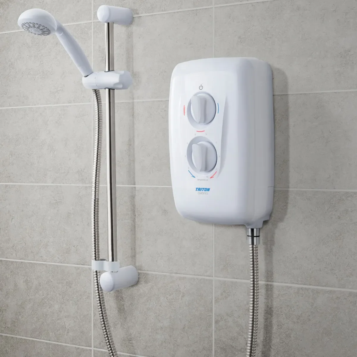 Triton Avena Instant Electric Shower – White/Chrome | 8.5kW or 9.5kW | Swivel-Fit - Image 3