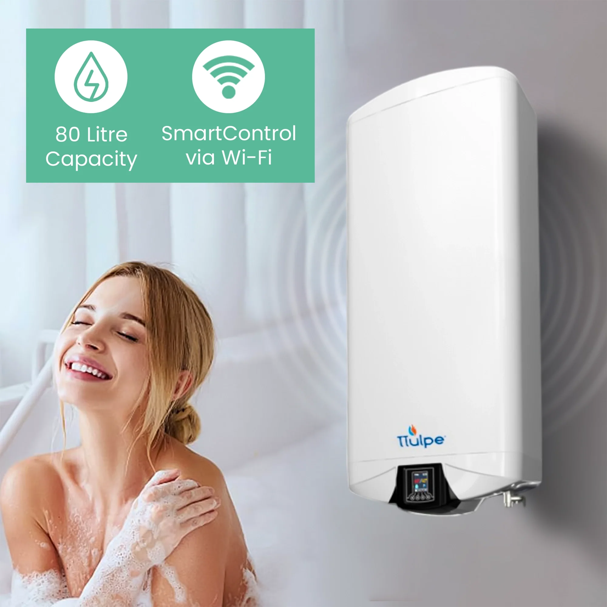 TTulpe SmartMaster 80 Litre Slim Unvented Storage Water Heater 3.3 kW with Wi-Fi Control – Slim, Smart & High-Pressure - Image 6