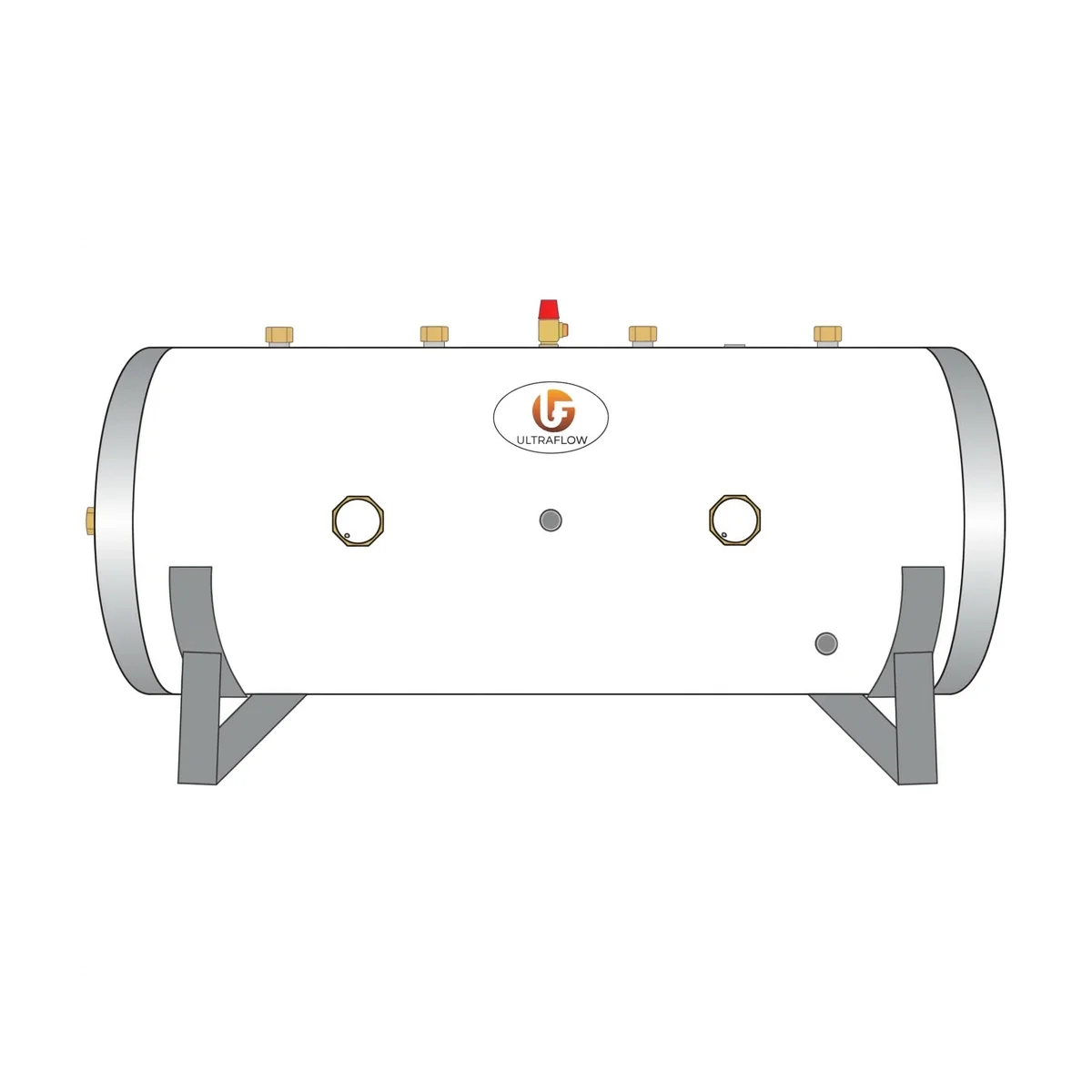 Ultraflow Horizontal Indirect Unvented Hot Water Cylinder 120L–500L